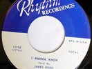 rare Blues 45 JAMES REED on RHYTHM Listen