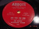 rare 78 Jim Reeves / A. Coker 78 ABBOTT Are U the one