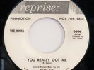 Kinks “You Really Got Me”   US Reprise PROMO 45