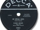 BOBBY HELMS 78 RPM Record. My Special Angel