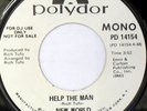 rare Soul Funk 45 NEW WORLD help the man POLYDOR Hear
