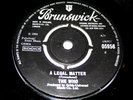 THE WHO a legal matter / instant party BRUNSWICK 7 1966
