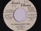 RICKY DAVILA & LAVEERS: You Were My Everything 45 (playable warp) rare Soul