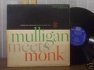 THELONIOUS MONK LP w. MULLIGAN RIVERSIDE D/G MONO VG++
