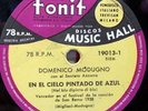 DOMENICO MODUGNO 78 RPM ARGENTINA LABELS IN SPANISH