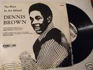 DENNIS BROWN LP - NO MAN IS AN ISLAND SILK SCREEN COVER