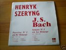 HENRYK SZERYNG Violin BACH N° 2 ODEON XOC 126 FRENCH LP