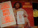 RARE SOUL/FUNK lp JACK ASHFORD Hotel Sheet w/ ROOM KEY