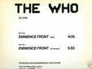 THE WHO - EMINENCE FRONT - 12