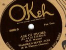 Warner's Seven Aces, Ace of Spades, Okeh 40080 Atlanta