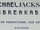 MICHAEL JACKSON RARE UNBREAKABLE PROMO INVINCIBLE