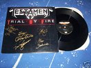Rare TESTAMENT - Trial By Fire LP SIGNED Thrash Metal