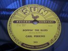 CARL PERKINS BOPPIN THE BLUES RARE 78 RPM RECORD ON SUN