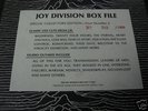 JOY DIVISION BOX FILE RARE 3LP LIVE LED warsaw smiths
