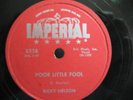 78RPM IMPERIAL 5528 RICKY NELSON POOR LITTLE FOOL   M-