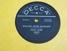 78 RPM    PATSY CLINE  WALKING AFTER MIDNIGHT  VG+/NM