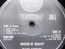 Black Sabbath MASTER OF REALITY UK LP SWIRL W/POSTER M-