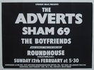 SHAM 69 1978  PUNK CONCERT  GIG  POSTER  PISTOLS CLASH