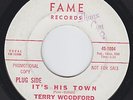 TERRY WOODFORD It's His Town RARE popcorn Dan Penn HEAR