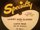 78 RPM LLOYD PRICE LAWDY MISS CLAWDY SPECIALTY 428 EX+