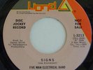 FIVE MAN ELECTRICAL BAND Signs DJ Promo 45 L-3213 1971