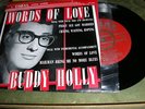 BUDDY HOLLY EP WORDS OF LOVE VGC RARE RECORD 45 RPM