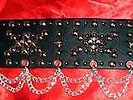 ELVIS STYLE 70s SILVER AND BLACK ALOHA STYLE BELT