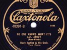 1924 Rudy Justice & His Orch. Claxtonola 40391