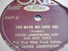 LOUIS ARMSTRONG * YOU MADE ME LOVE YOU     *Excellent
