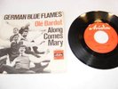 German Blue Flames 1960s 45 rpm Record Along Comes Mary