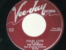 THE SPANIELS*FALSE LOVE*VEE-JAY 1956*DOO-WOP 45 RPM