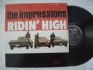 THE IMPRESSIONS RIDIN' HIGH ABCS 545 RARE SOUL