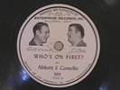 78 RPM Abbott and Costello Who's On First?