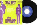 ROLLING STONES 45 SAD DAY with unique  PS FRANCE