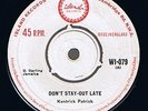 Ska 45 Kentrick Patrick  Don't Stay Out Late UK ISLAND