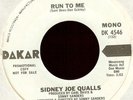 Sidney Joe Qualls - Run To Me - RARE Soul Promo 45 WL