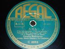 EUROPEAN 78 rpm RECORD Regal AMALIA RODRIGUES Baiao ANA