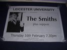 THE SMITHS - 1984 PROMO TOUR POSTER - LEICESTER
