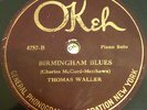 THOMAS FATS WALLER muscle shals blues 78 OKEH 4757