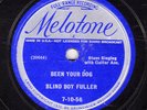RARE MELOTONE BLIND BOY FULLER BLUES 78 