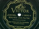 Victor 38043 EARL HINES ORCH Beau-Koo Jack in E 1929