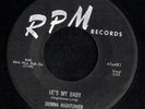 ROCKABILLY 45 DONNA HIGHTOWER HE'S MY BABY RPM MINT-