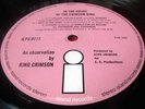 KING CRIMSON In The Court Of PINK A2/B3 1st Press EX