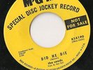 The Seeds-Did He Die Promo 45 on MGM-Garage Psych