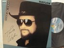 signed WAYLON JENNINGS Hangin' Tough LP 1987