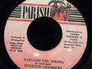 Everton Chambers Babylon You Wrong JA orig 45 Listen