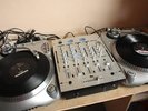 COMPLETE DJ SETUP 2xTURNTABLES 1xMIXER 350HOUSE RECORDS