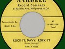 PATTY ROSS (w/ Jaguars) Rock It Davy Rock It 45rpm 1955