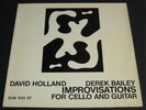 ECM LP DAVID HOLLAND DEREK BAILEY IMPROVISATIONS CELLO