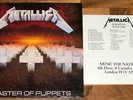 METALLICA master of puppets MFN LP+ORG TOUR FLYER 1986